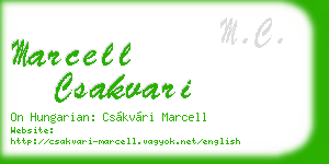 marcell csakvari business card